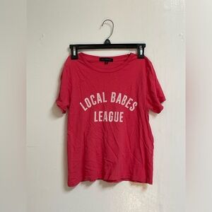 "local babes league" pink-red t-shirt